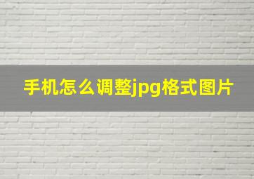 手机怎么调整jpg格式图片