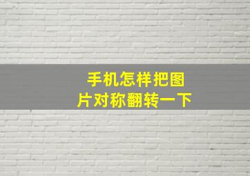 手机怎样把图片对称翻转一下