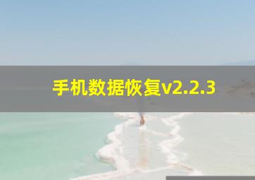 手机数据恢复v2.2.3