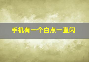 手机有一个白点一直闪