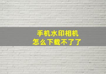 手机水印相机怎么下载不了了