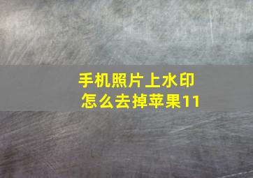 手机照片上水印怎么去掉苹果11