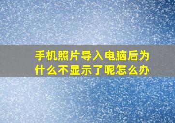 手机照片导入电脑后为什么不显示了呢怎么办