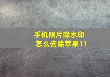 手机照片除水印怎么去除苹果11