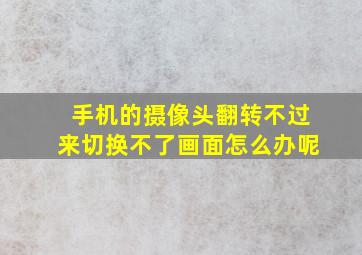 手机的摄像头翻转不过来切换不了画面怎么办呢