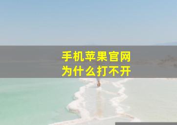 手机苹果官网为什么打不开