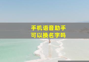 手机语音助手可以换名字吗