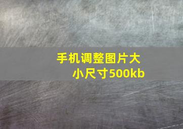 手机调整图片大小尺寸500kb