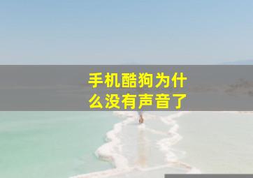 手机酷狗为什么没有声音了