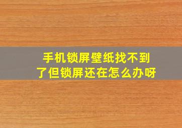 手机锁屏壁纸找不到了但锁屏还在怎么办呀