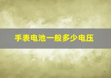 手表电池一般多少电压