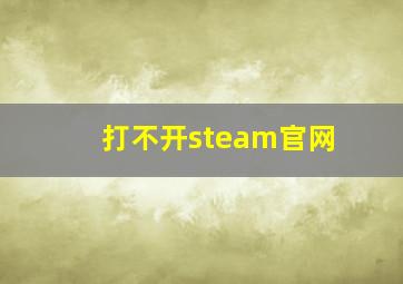 打不开steam官网