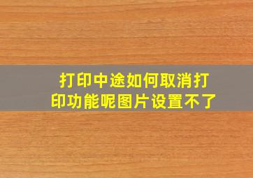 打印中途如何取消打印功能呢图片设置不了