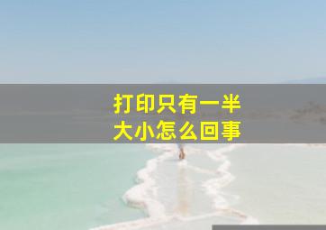 打印只有一半大小怎么回事