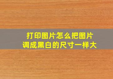 打印图片怎么把图片调成黑白的尺寸一样大