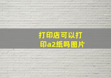 打印店可以打印a2纸吗图片