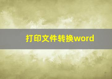 打印文件转换word