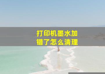 打印机墨水加错了怎么清理