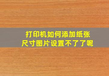 打印机如何添加纸张尺寸图片设置不了了呢