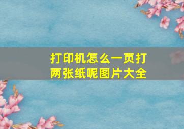 打印机怎么一页打两张纸呢图片大全