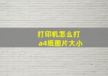 打印机怎么打a4纸图片大小