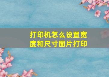 打印机怎么设置宽度和尺寸图片打印