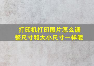 打印机打印图片怎么调整尺寸和大小尺寸一样呢