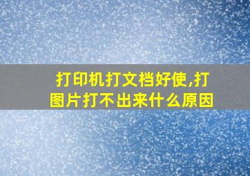 打印机打文档好使,打图片打不出来什么原因