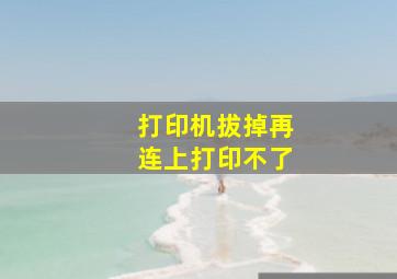 打印机拔掉再连上打印不了