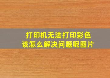 打印机无法打印彩色该怎么解决问题呢图片