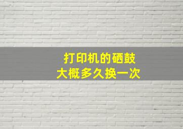 打印机的硒鼓大概多久换一次