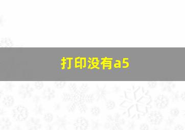 打印没有a5