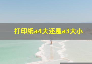 打印纸a4大还是a3大小