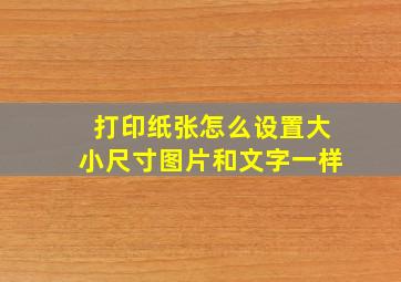 打印纸张怎么设置大小尺寸图片和文字一样