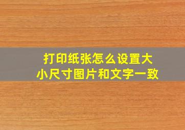 打印纸张怎么设置大小尺寸图片和文字一致