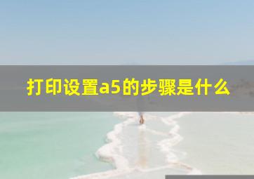 打印设置a5的步骤是什么