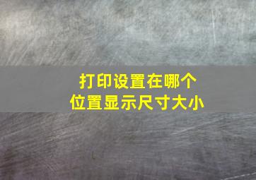 打印设置在哪个位置显示尺寸大小