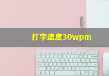 打字速度30wpm