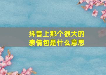 抖音上那个很大的表情包是什么意思