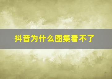 抖音为什么图集看不了