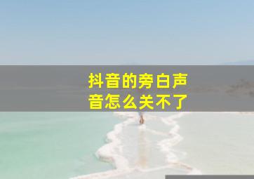 抖音的旁白声音怎么关不了