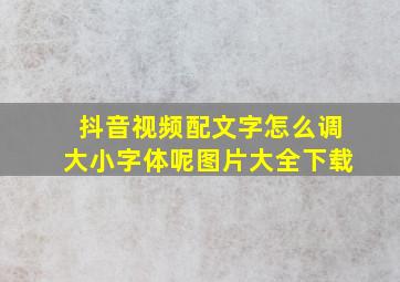 抖音视频配文字怎么调大小字体呢图片大全下载