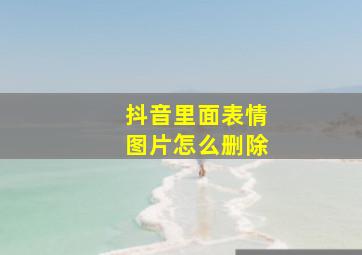 抖音里面表情图片怎么删除