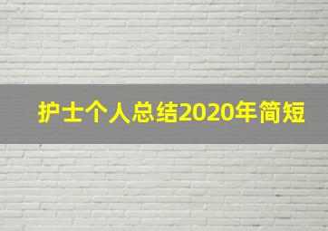 护士个人总结2020年简短