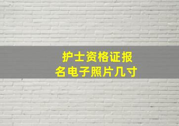 护士资格证报名电子照片几寸