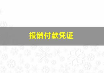 报销付款凭证