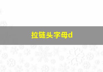 拉链头字母d