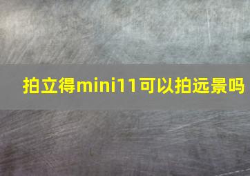 拍立得mini11可以拍远景吗