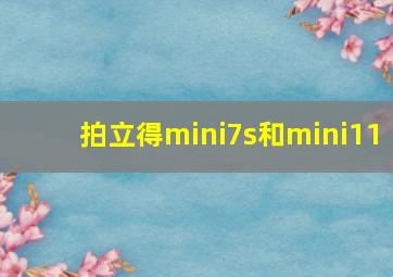 拍立得mini7s和mini11