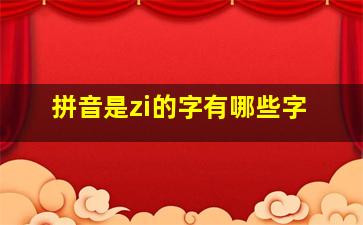 拼音是zi的字有哪些字